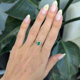 Colombian Emerald Ring with Earth-Mined Diamond Accents in Solid 14K Gold – 6x5mm Green Emerald Fine Jewelry Classic Design