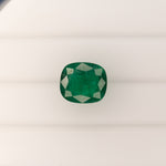 3.92ct zambian emerald cushion 10.4x9.1mm loose green gemstone