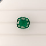 3.92ct zambian emerald cushion 10.4x9.1mm loose green gemstone
