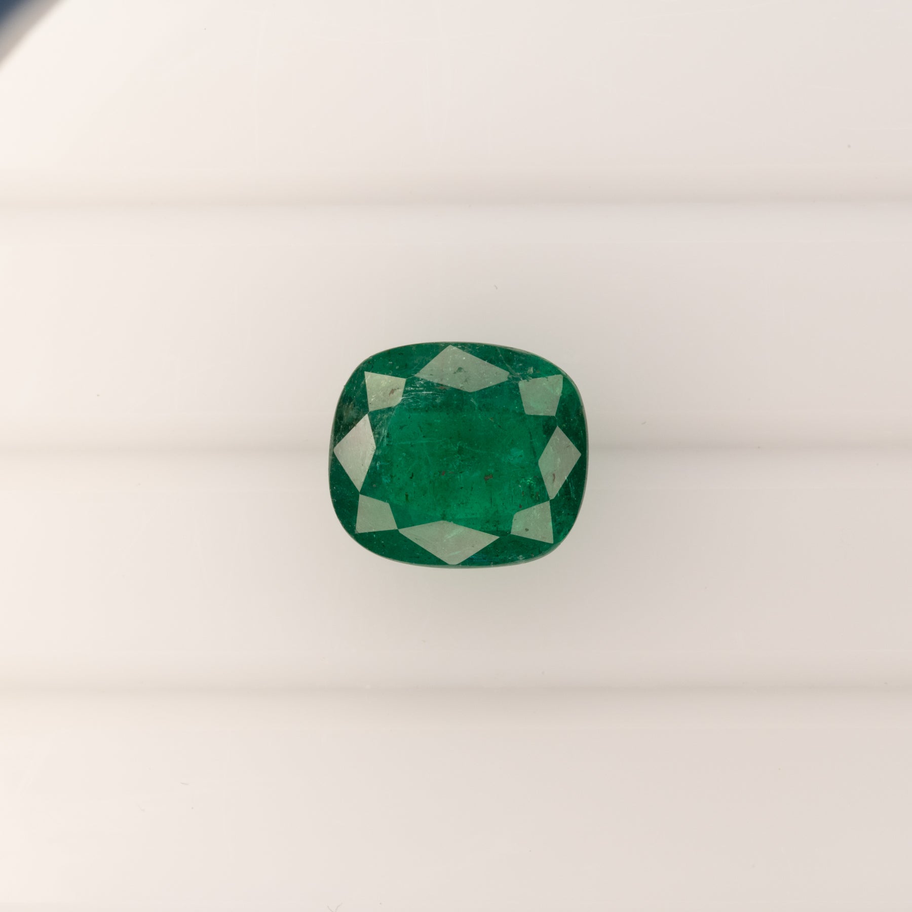 3.92ct zambian emerald cushion 10.4x9.1mm loose green gemstone