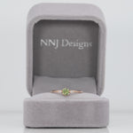 14K rose gold demantoid garnet ring