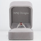 14K White Gold Tibetan Sunstone Ring