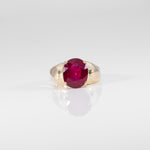 14K yellow gold Madagascar ruby estate ring