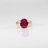 14K yellow gold Madagascar ruby estate ring