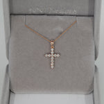 14K Rose Gold Lab Grown Diamond Pendant