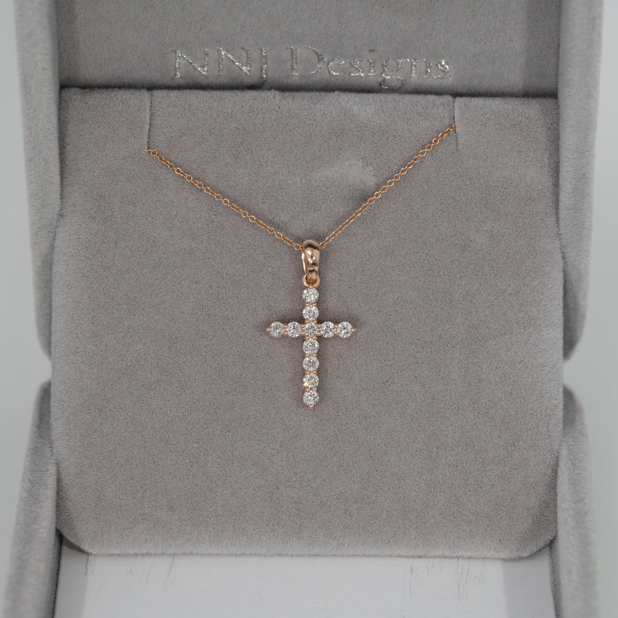 14K Rose Gold Lab Grown Diamond Pendant