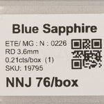 0.21 carat natural blue sapphire round 3.6mm loose gemstone – view 2