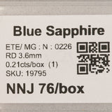 0.21 carat natural blue sapphire round 3.6mm loose gemstone – view 2