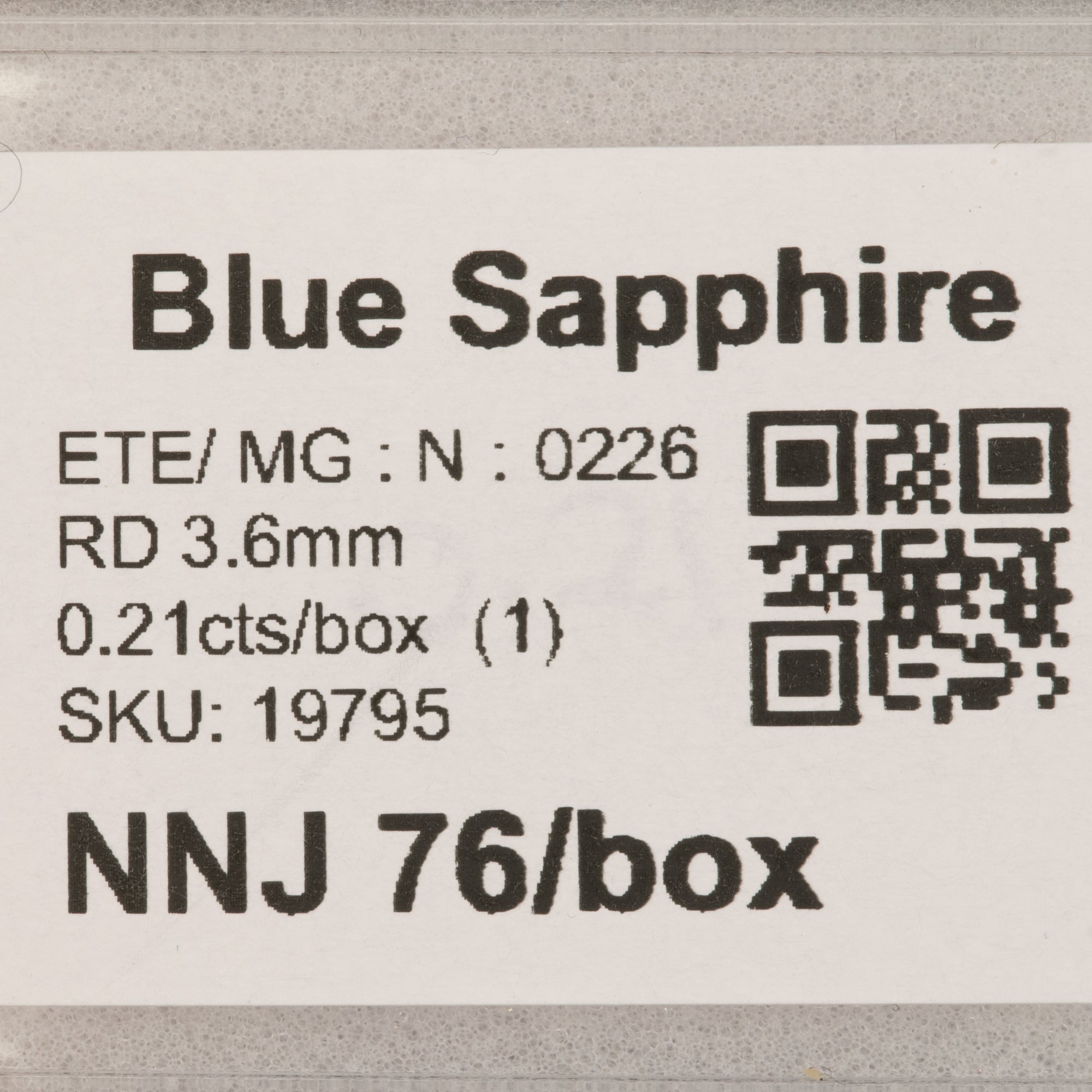 0.21 carat natural blue sapphire round 3.6mm loose gemstone – view 2