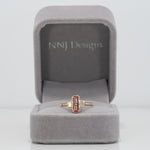 14K yellow gold imperial topaz ring