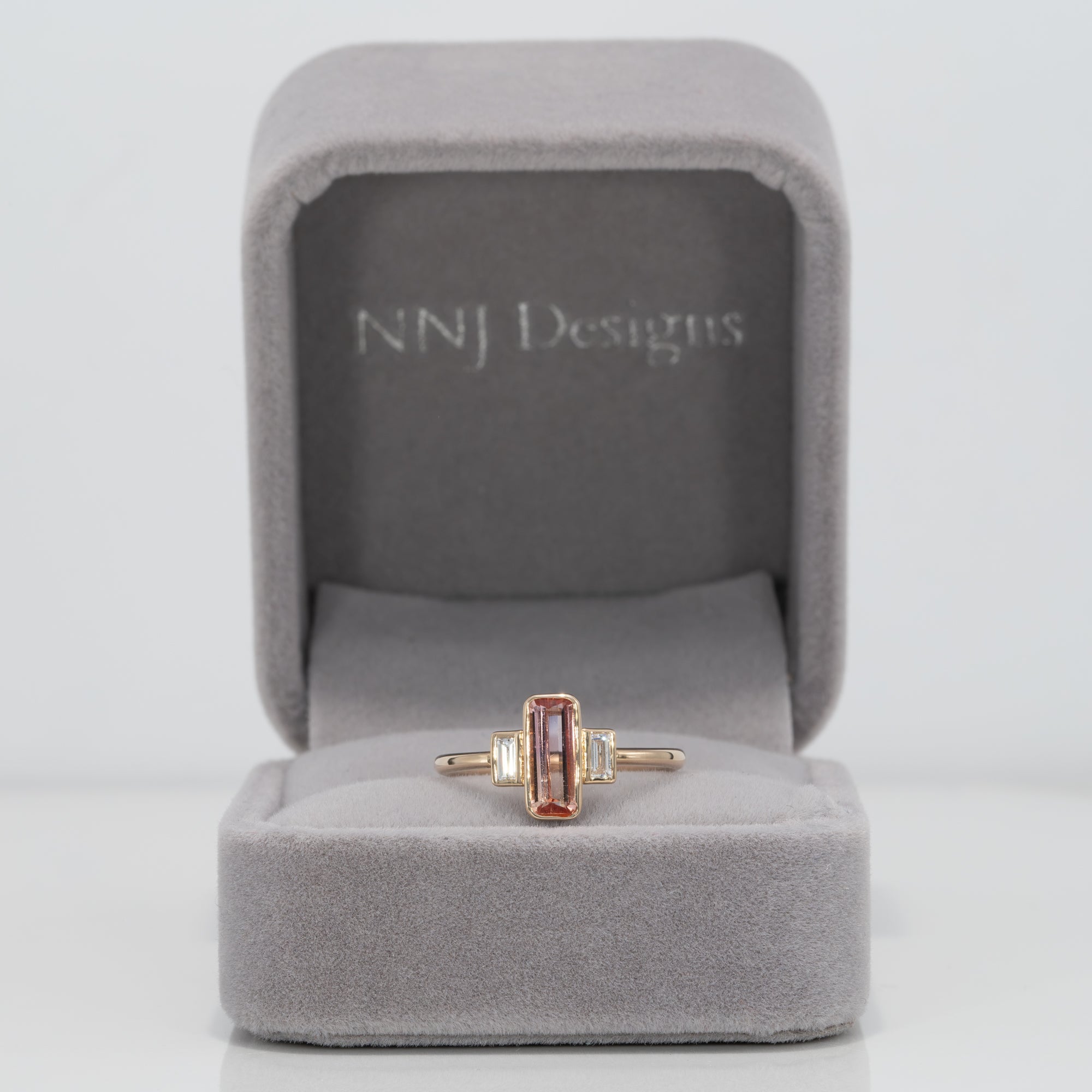 14K yellow gold imperial topaz ring