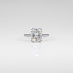 14K white gold lab grown diamond ring