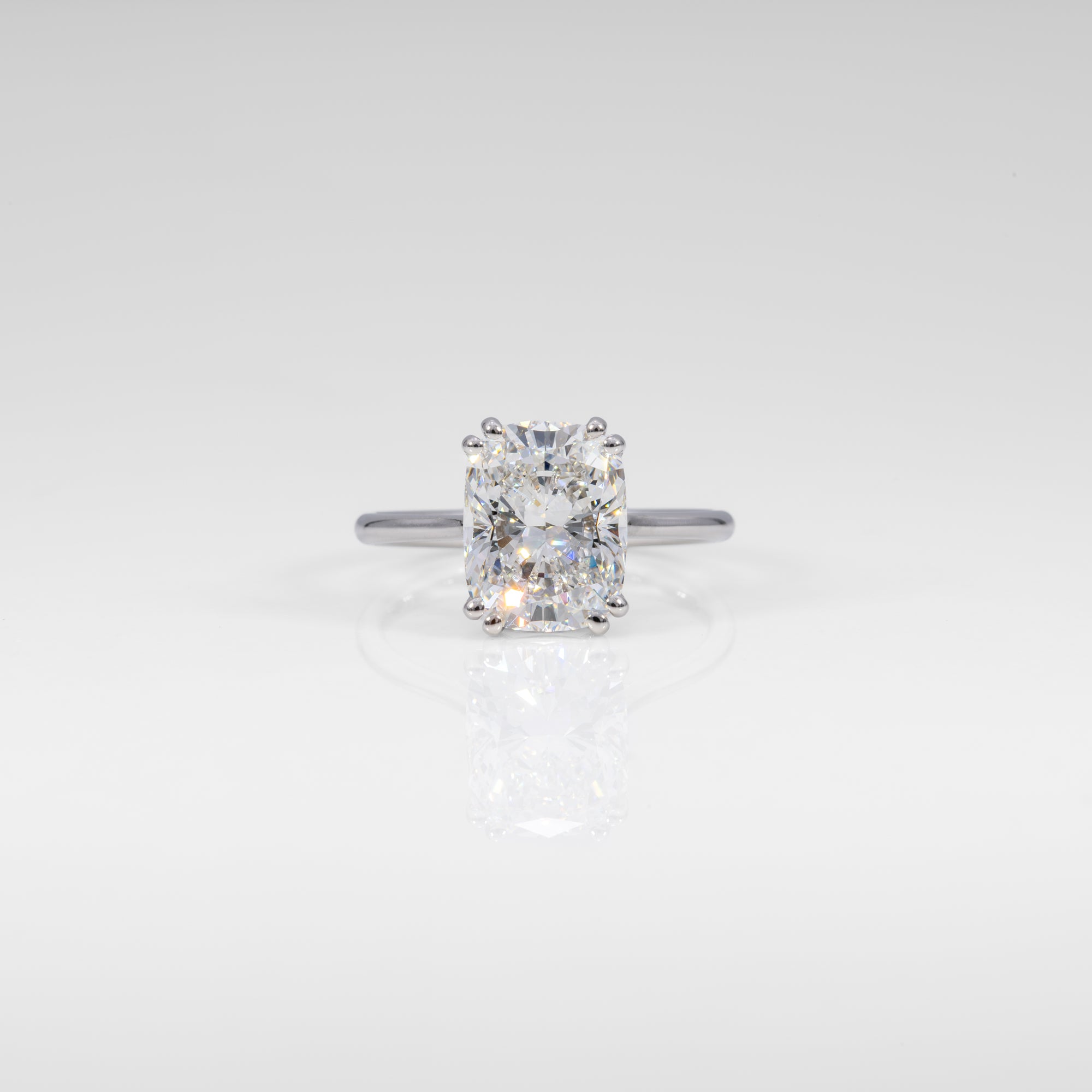 14K white gold lab grown diamond ring