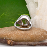 Statement Ring Semi-Mount with Earth-Mined Diamonds in 14K Gold, for Oval Center Stone, Customizable Elegant Jewelry for Women