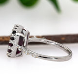 Saisha 14K White Gold Bi-Color Tourmaline Diamonds Ring | EM 10x8mm