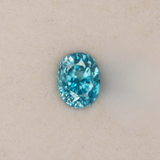 Natural Cambodian Blue Zircon Oval Shape 7.7x6x6mm 3.11ct Loose Gemstone