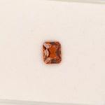 1.69ct Spessartite Garnet emerald cut 7x6mm loose orange gemstone