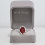 14K White Gold Tibetan Sunstone Ring