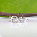 14K white gold diamond band