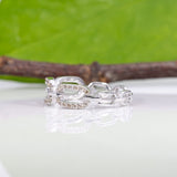 14K white gold diamond band