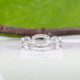 14K white gold diamond band