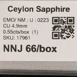 0.55 carat natural Ceylon blue sapphire cushion 4.9mm loose gemstone – view 4