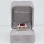 14K white & yellow gold madagascar ruby ring