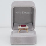 14K white & yellow gold madagascar ruby ring
