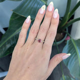 2.3 Ct Red Zircon Ring with Genuine Earth-Mined Diamonds – Solid 14K Gold 7mm Elegant Fine Jewelry Statement Ring, Fiery Gemstone Design