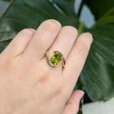 Annie 14K Yellow Gold Peridot Solitaire Ring | CU 9x7mm
