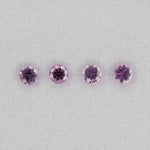 0.26 carat natural pink sapphire, round 3.8mm loose gemstone