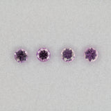 0.26 carat natural pink sapphire, round 3.8mm loose gemstone
