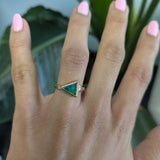 14K yellow gold boulder opal ring with diamond accents
