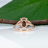 14K rose gold Cor de Rosa morganite ring with diamond accents