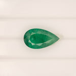 5.5ct zambian emerald pear 17.2x9.8mm loose green gemstone