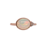 2ct Opal Ring w Natural Diamond Accents in Solid 14K Yellow Gold | OV 10x8mm