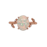 1.7ct Ethiopian Opal Nature Inspired Ring w Natural Diamonds in 14K Rose Gold