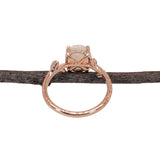 1.7ct Ethiopian Opal Nature Inspired Ring w Natural Diamonds in 14K Rose Gold