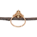 3ct Statement Sphene Ring w Natural Diamond Accents in 14K Gold | PE 10.5x7mm