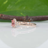 14K rose gold padparadscha sapphire ring