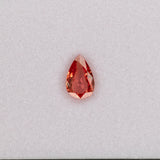 1.1 carat natural padparadscha sapphire, pear 8.5x5.5mm pink-orange loose gemstone