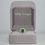 14K Yellow Gold Zambian Emerald Ring