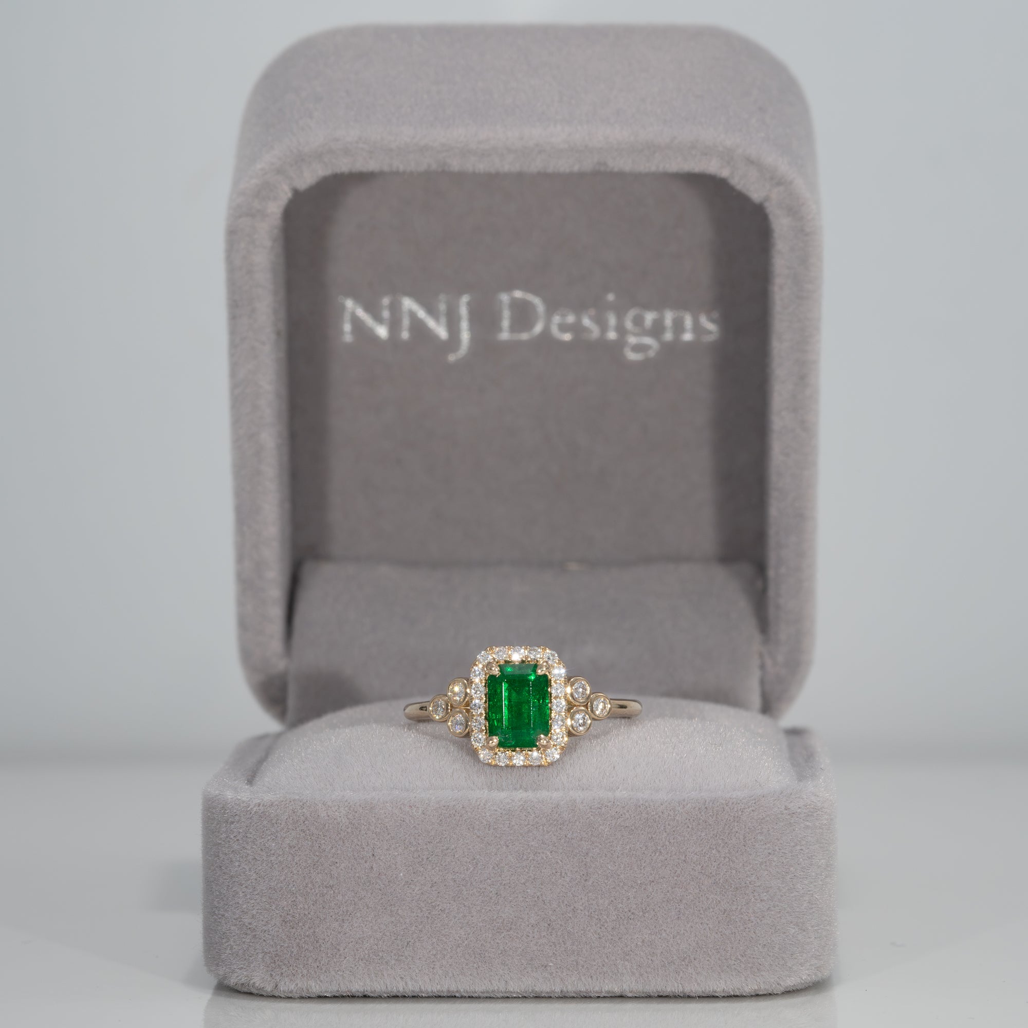 14K Yellow Gold Zambian Emerald Ring