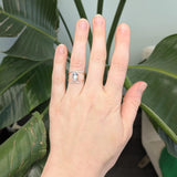 Althea Solid 14k Gold Aquamarine Ring with Natural Diamond Accents, Oval 8x6mm