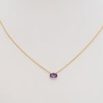 14K Yellow Gold Amethyst Necklace