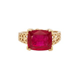Previously Loved Madagascar Ruby Ring | Cushion 12x10mm