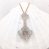 Beautiful Intricate Pendant Semi Mount w Diamond Accents