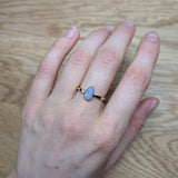Jenna 14K Yellow Gold Boulder Opal Diamond Ring | Fancy 9.5x5.5mm
