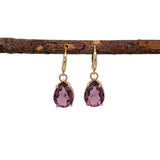 Mona 14K Yellow Gold Amethyst Levertops | Pear Shape 15x11mm