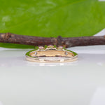 14K yellow gold rubellite tourmaline ring